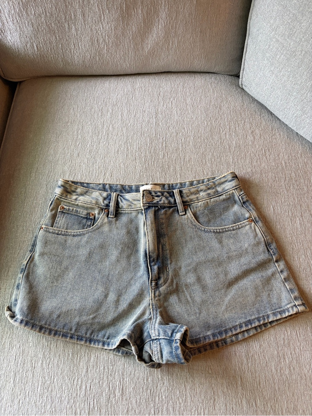 PacSun Light Blue High-Rise Denim Shorts